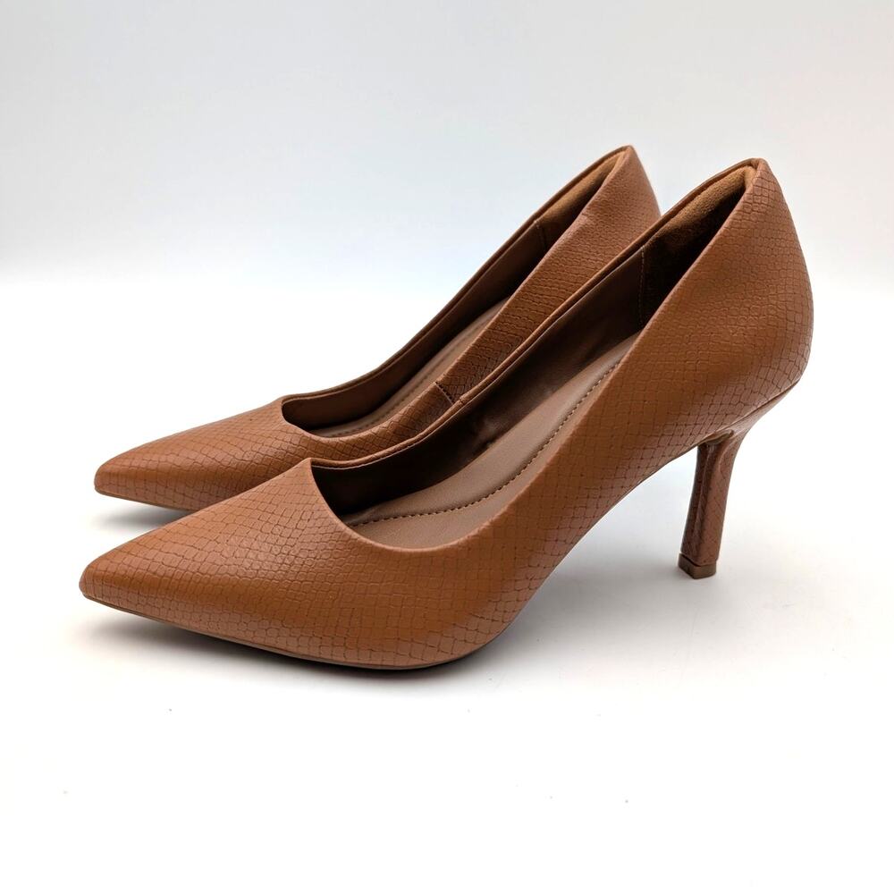 Nordstrom Rack Paige High Heel Pump Pointed Toe Women's Brown Size US7M EU37